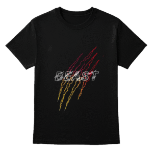 Black Cotton T-Shirt with “Tum Rakshak Kaahu Ko Darna” Hanuman Quote – Unisex, Soft Fabric, Bold Red Print - Image 4