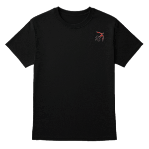 Black Cotton T-Shirt with “Tum Rakshak Kaahu Ko Darna” Hanuman Quote – Unisex, Soft Fabric, Bold Red Print - Image 5