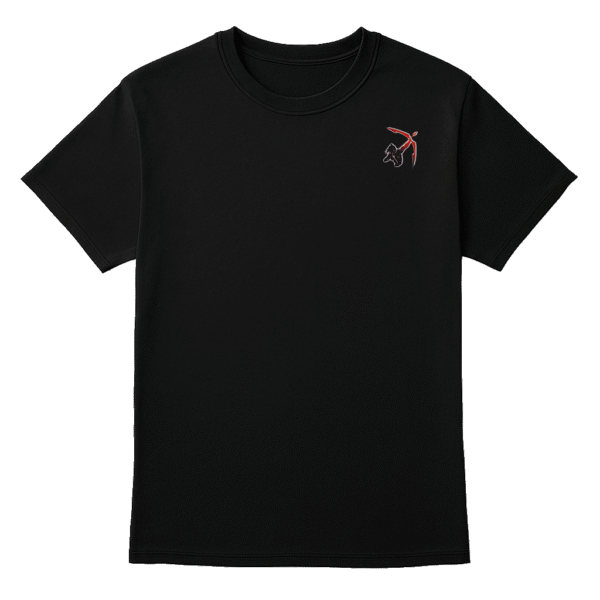 Black Cotton T-Shirt with “Tum Rakshak Kaahu Ko Darna” Hanuman Quote – Unisex, Soft Fabric, Bold Red Print - Image 5