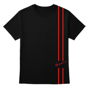 Black Cotton T-Shirt with “Tum Rakshak Kaahu Ko Darna” Hanuman Quote – Unisex, Soft Fabric, Bold Red Print - Image 2