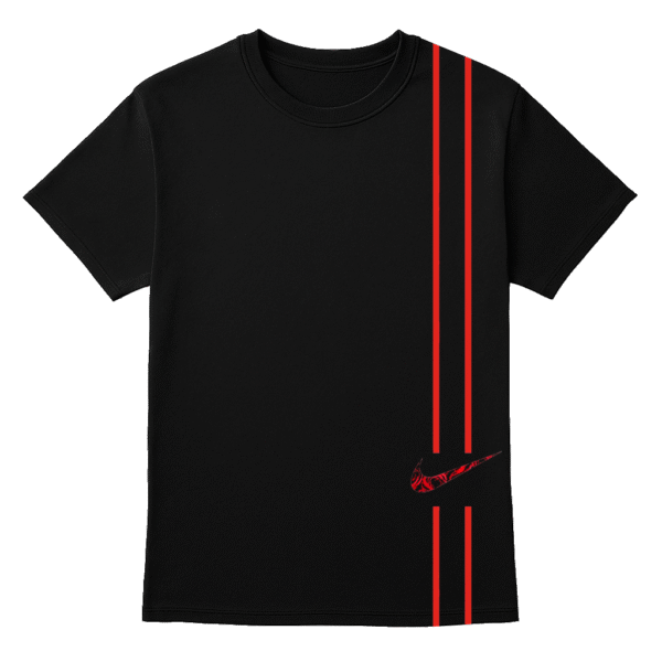 Black Cotton T-Shirt with “Tum Rakshak Kaahu Ko Darna” Hanuman Quote – Unisex, Soft Fabric, Bold Red Print - Image 2